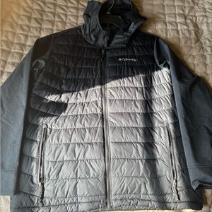 Columbia Men's Black Quilted Hooded Jacket